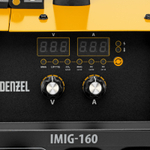 DENZEL Аппарат инверторный полуавтомат. cварки IMIG-160 Synergy 160А ПВ 60% катушка 5кг