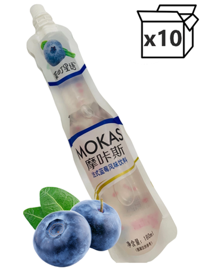 Напиток Mokas со вкусом Черники с кусочками желе 180 мл * 10 шт