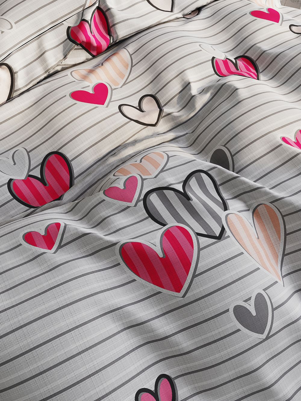 Наволочка комплект 2шт бязь Сказка "Сердца" 70x70 см