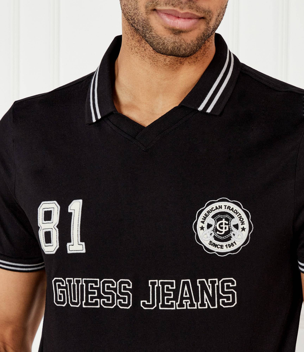 Поло REG SOCCER Guess Jeans - черный(M5GP46 K8FQ4)