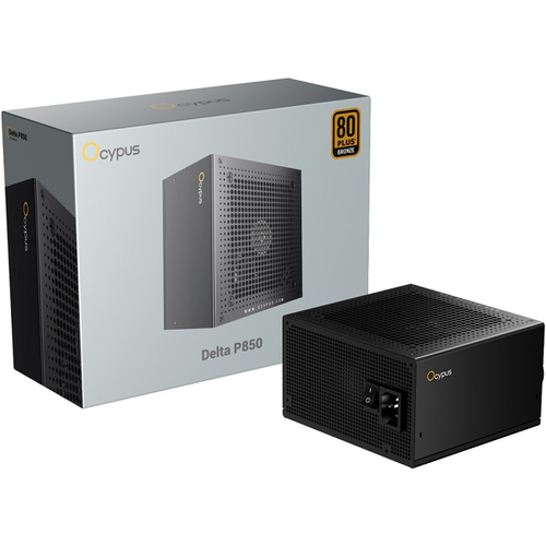 Блок питания Ocypus 850W Delta P850, модульный, 16 Pin PCIe 5.0, 80 PLUS Bronze (DELTA-P850-B1FDBK024X-EU)