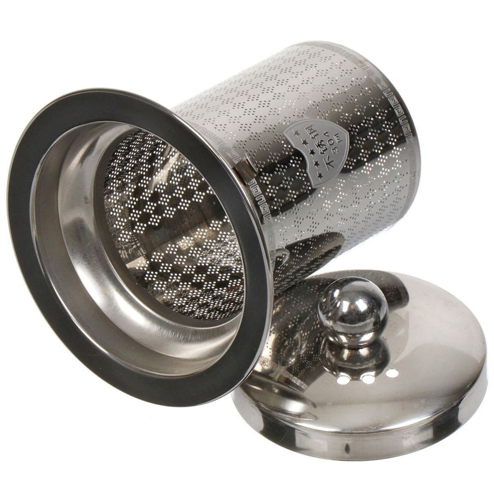 Чайник заварочный стекло, нерж сталь, 0.5 л, с ситечком