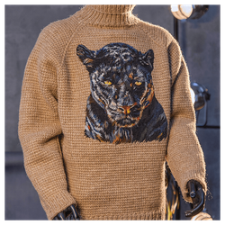 Шерстяной свитер «Сибирский душегрей» ягуар