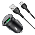 АЗУ 30W с кабелем Type-C 1USB-A QC 3.0A Z46A Hoco gray