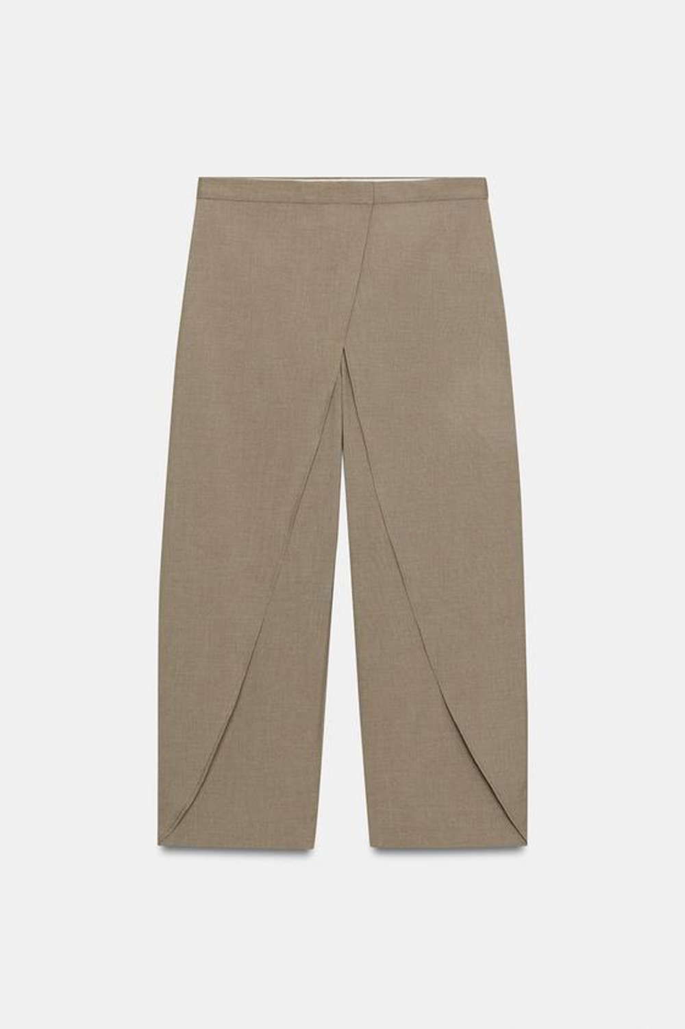 ZARA БРЮКИ С ЗАПАХОМ — ZW COLLECTION, РЫЖЕВАТО-КОРИЧНЕВЫЙ