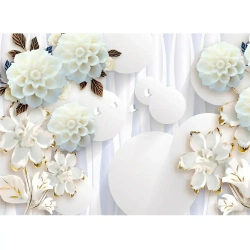 Фотообои 3D Цветы Шары в спальню, в гостиную, на кухню 350х260