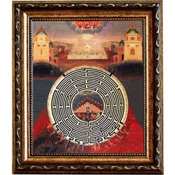 Лабиринт духовный. Икона на холсте.