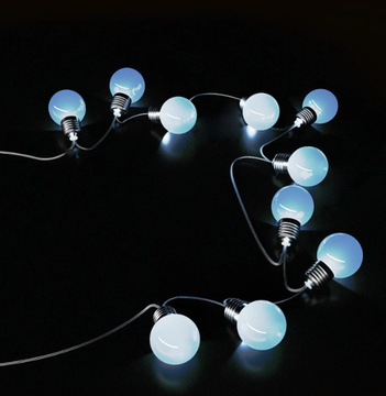 Гирлянда садовая на солнечной батарее 10 LED Большие Шары GS033 белый Solar Gauss