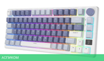 Клавиатура Royal Kludge RKM75 Silver Switch/Ocean Blue