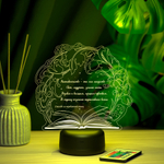 Ночник "Книга под веткой" в подарок наставнику (Ваш текст)