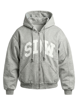 Двухсторонний Бомбер SDW в цвете серый меланж