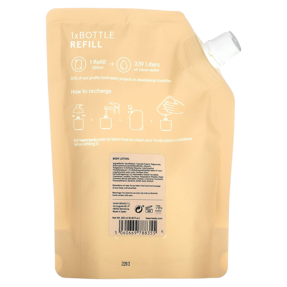 Haan, сменный лосьон для тела, дикая орхидея, 250 мл (8,45 жидк. унции)