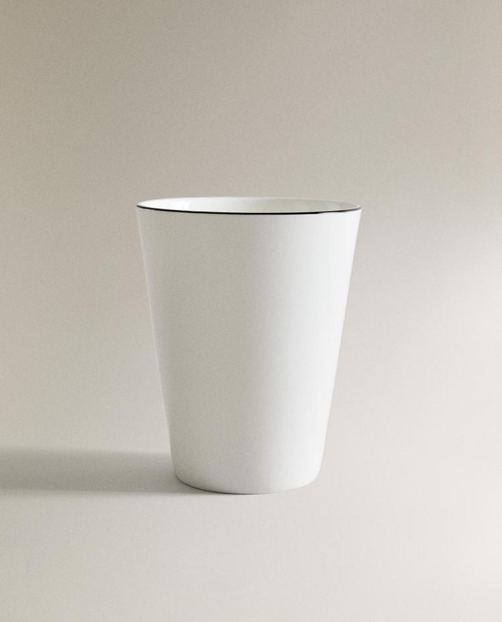 ZARA HOME ФАРФОРОВЫЙ СТАКАН ДЛЯ ЗУБНЫХ ЩЕТОК, БЕЛЫЙ