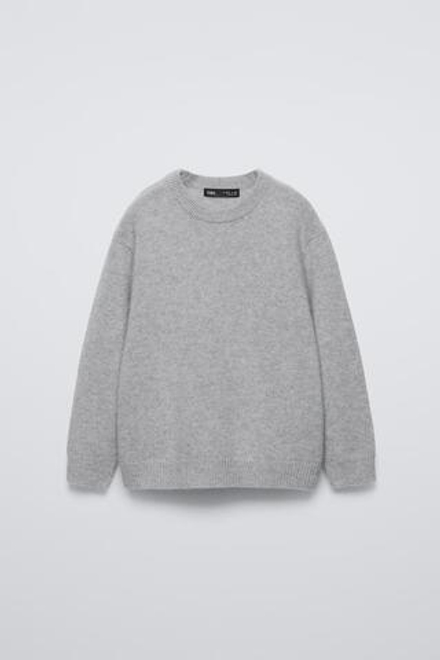 ZARA СВИТЕР ИЗ 100% КАШЕМИРА, СЕРЫЙ