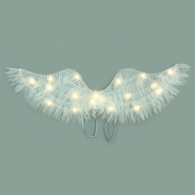 Крылья карнавальные «Яркий полёт» 63*21 см, Белый с т.белой подсветкой