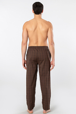 Брюки домашние мужские коричневый крупная клетка