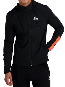 Мужская теннисная кофта Le Coq Sportif Training SP Full Zip Hoody N°2 M - черный