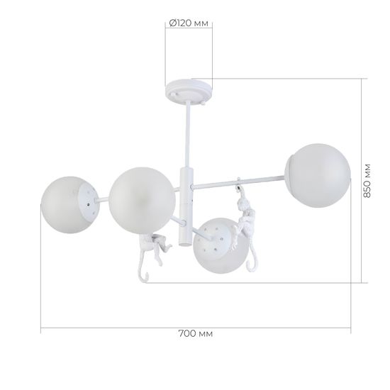 SLE115102-04 Светильник потолочный Белый/Белый E14 4*60W TENATO