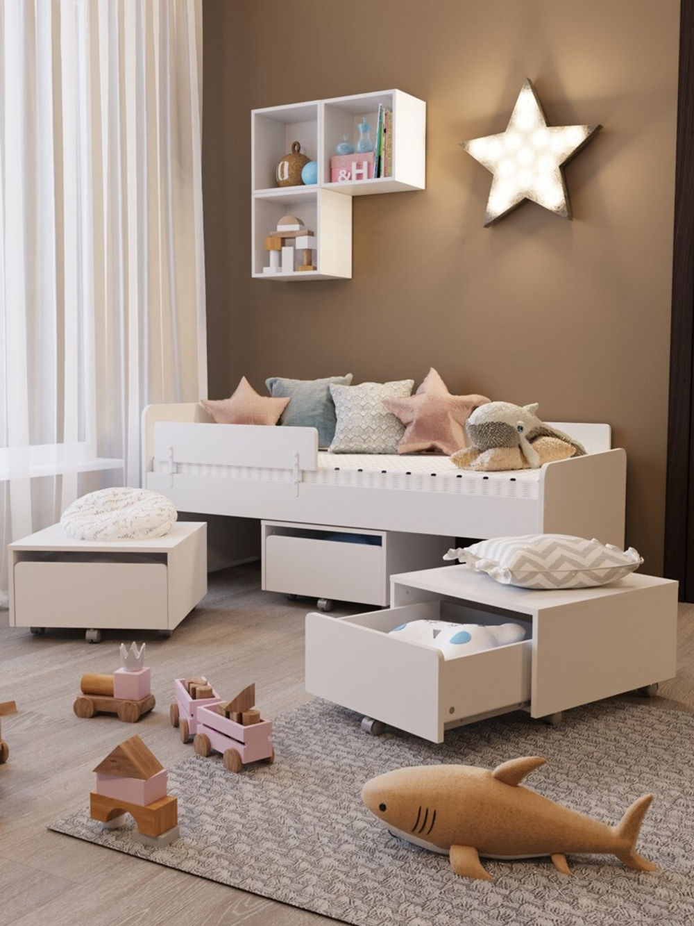 Бортик ПИКСИ, 73x15x1.6, робкий подснежник