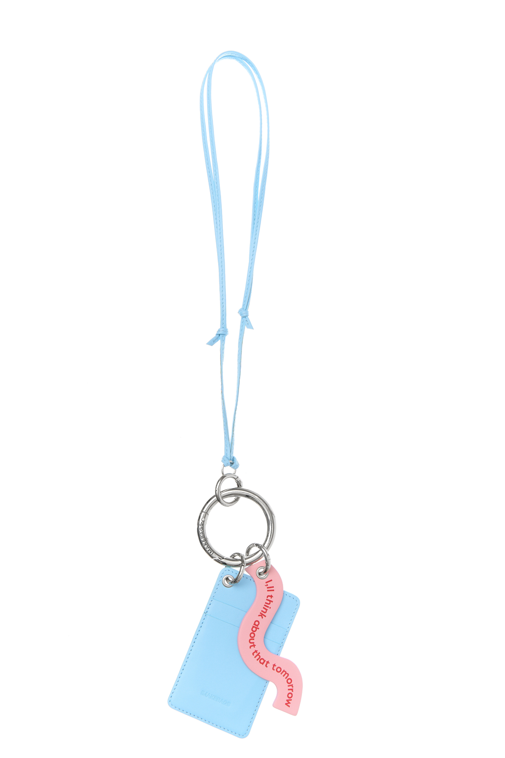 Подвеска - картхолдер с карабином BLUE