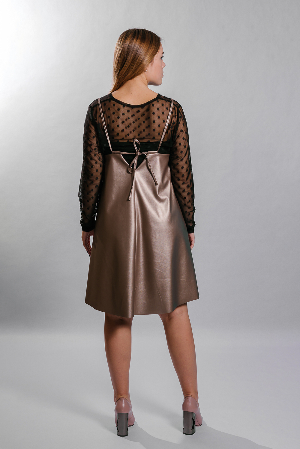 Офисный сарафан 3052ВПА, бронза #68Бр083052ВПА