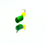 Мормышка True Weight "Гвоздешарик", Зеленый, Ядреный глаз Желтый Неон