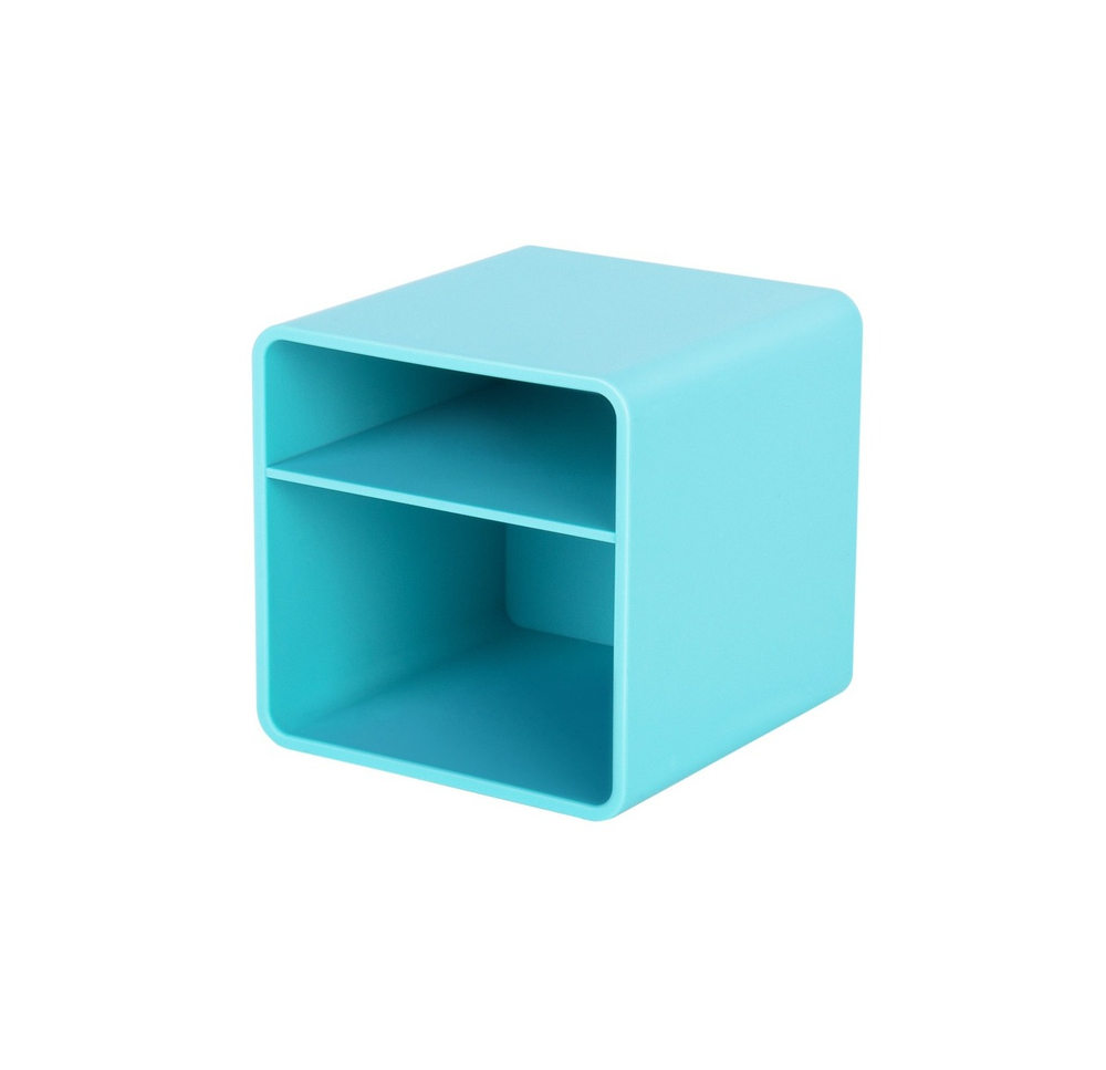 Подставка для письм.принадлежностей Deli Nusign 84х84х86мм 2 отд. синий ENS011BLUE