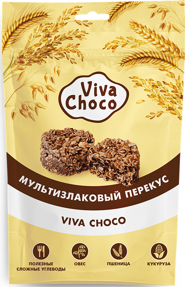 Мультизлаковые конфеты Multicranch Viva Choco в темной глазури 80г