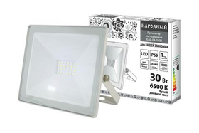 Прожектор светодиодный (стандарт) СДО-04-030Н 30 Вт, 6500 К, белый, IP65 Народный TDM SQ0336-0272