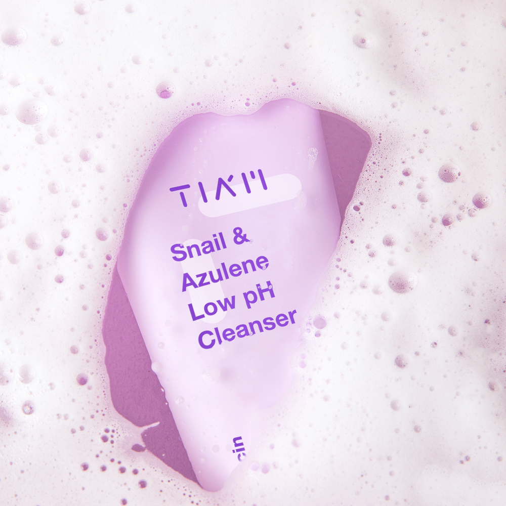 Гель для умывания с муцином улитки и азуленом TIAM Snail & Azulene Low pH Cleanser, 200 мл