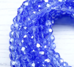 БП017ДС46 Хрустальные бусины "рондель", цвет: светло-голубой AB прозр., 4х6 мм, кол-во: 58-60 шт.