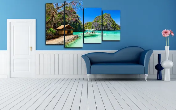 Модульная картина "Красочный остров"