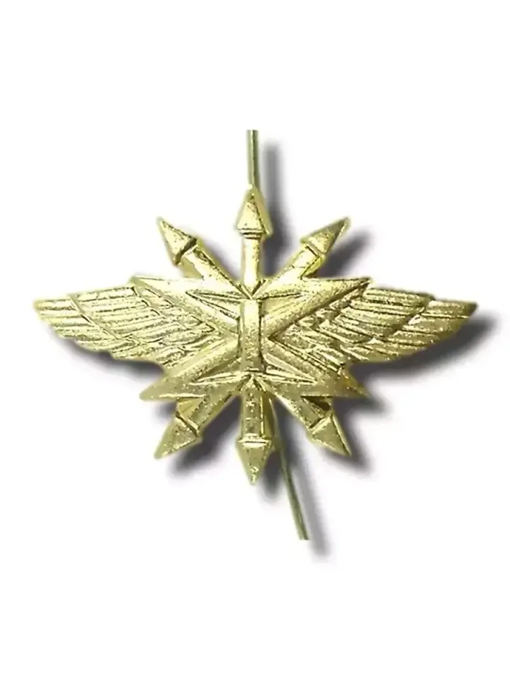 Эмблема петличная Связь металл золото