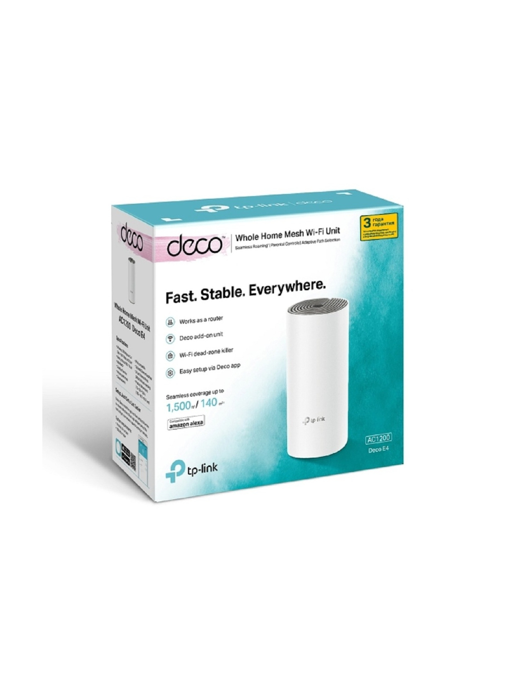 TP-Link Deco E4(1-pack) AC1200 Домашняя Mesh Wi-Fi система