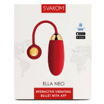 Красное интерактивное виброяйцо Svakom Ella Neo SCB-02D