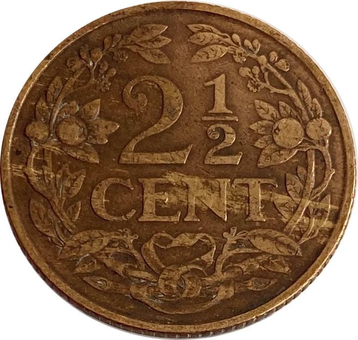 2 1/2 цента 1918 Нидерланды