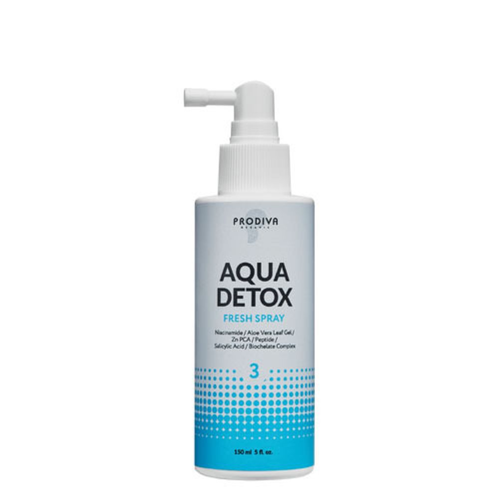 Prodiva Aqua Detox 3 Детокс спрей продлевающий свежесть кожи головы Fresh Spray