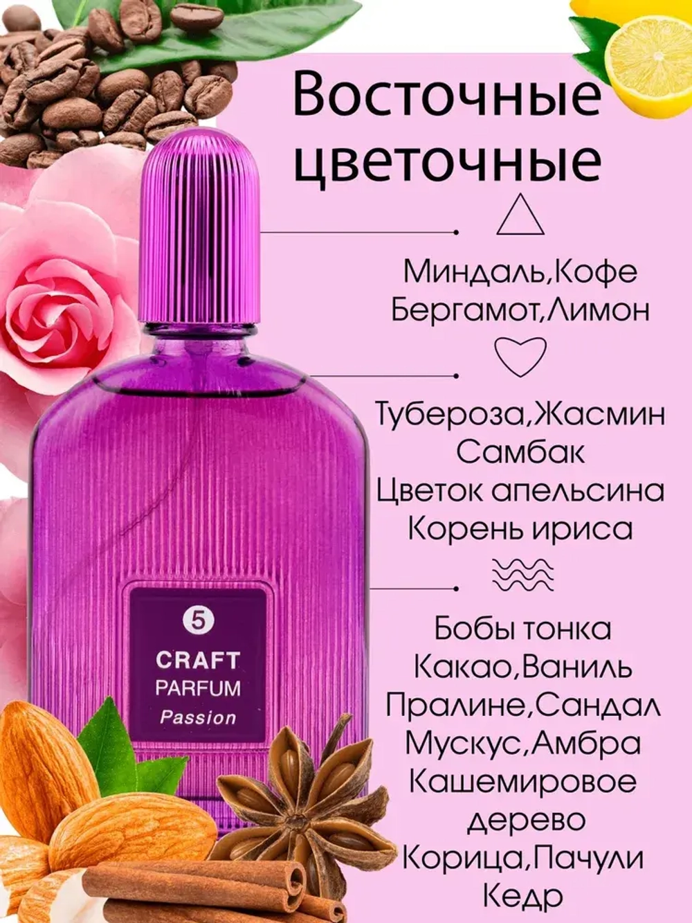 Туалетная вода для женщин CRAFT PARFUM-5 "PASSION" 55мл Россия