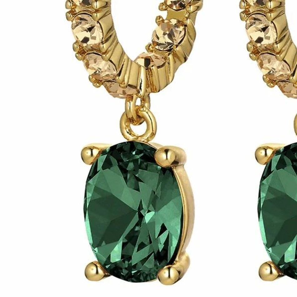 Серьги Dyrberg Kern BARBARA SG EMERALD GREEN /GOLDEN 430125