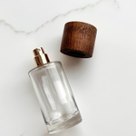 5 КОМПЛЕКТОВ: Флакон FUN 50 ml, колпачок CYLINDER 40, дерево бук цвета шоколад, спрей самозащелкивающийся с кольцом