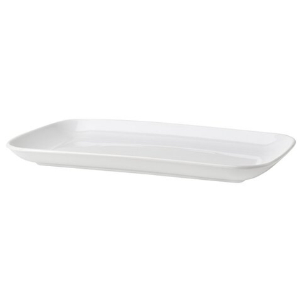 IKEA GODMIDDAG (ГОДМИДДАГ) - тарелка, белая, 18x30 см (405.850.09)