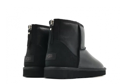 UGG Mens Classic Mini Zip Metallic Black
