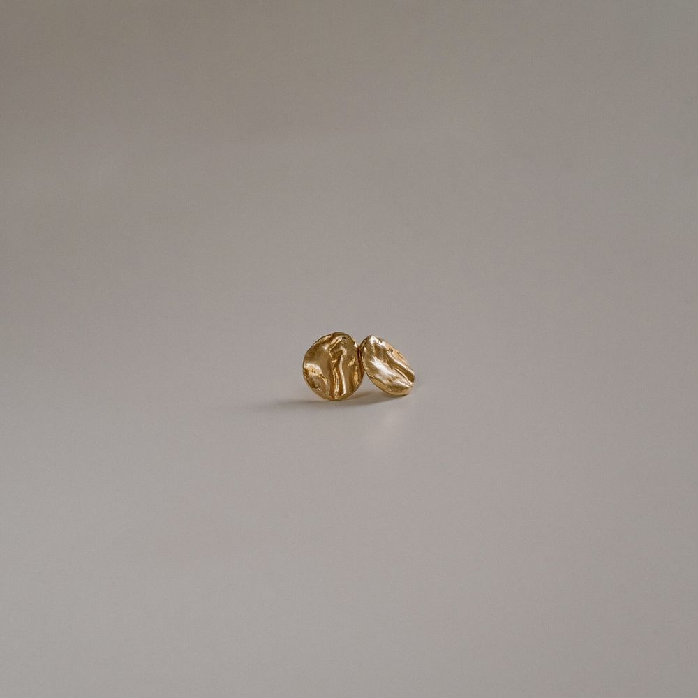 Серьги-пусеты Волны, позолота