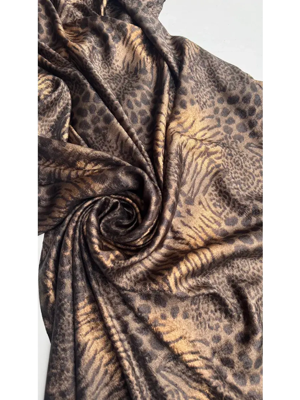 Ткань для шитья шелк c напылением золото металлик 1,5м