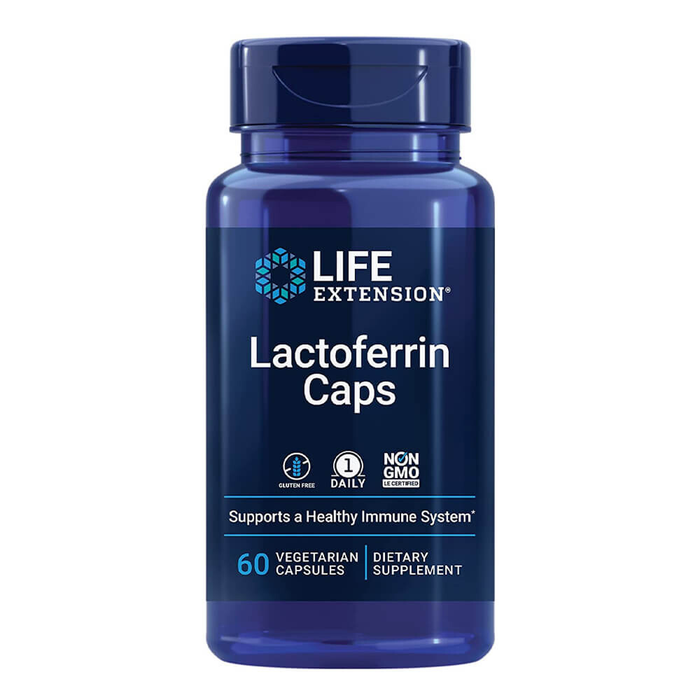 Лактоферрин, Lactoferrin Caps, Life extension, 60 вегетарианских капсул