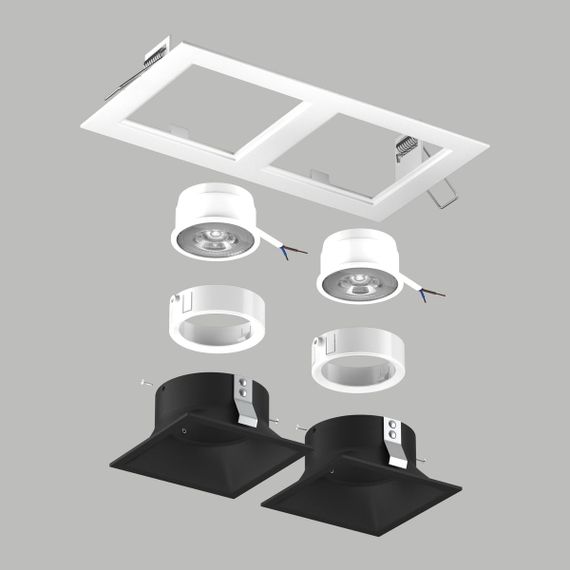 Комплект со светильником Lightstar Domino Quadro (214526+214507+214507+214006+214006) D5260707WMOD