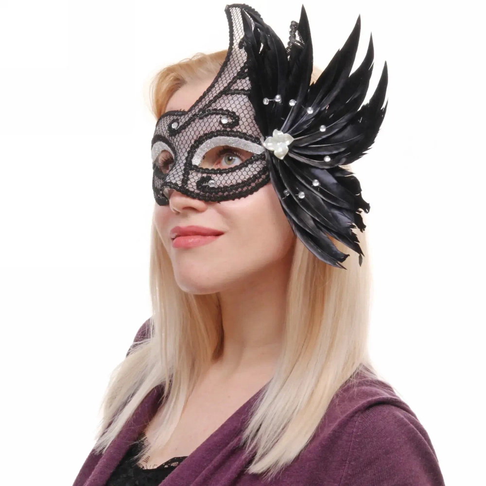 Маска карнавальная «Богема», черный