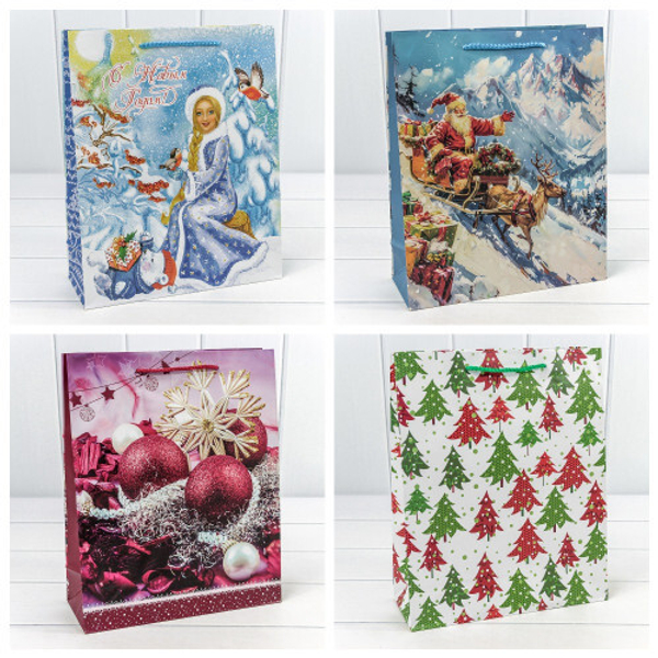 
          Пакет подарочный 26 х 32 х 10 см Набор 4 шт "Микс" (Микс)