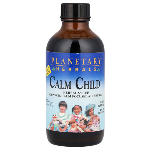 Planetary Herbals, Успокаивающее для детей, травяной сироп, 4 жидких унции (118.28 мл)