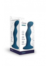 Анальная пробка с волнистым профилем Terra (Цвет: кобальт)